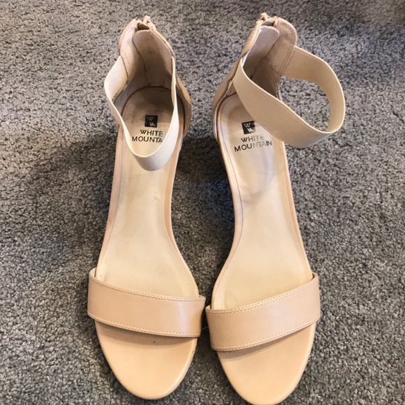 White Mountain Shoes - **Nude Heel Sandals**